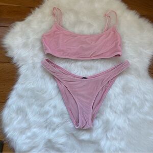 Triangl Swimwear Light Pink Velvet Bikini